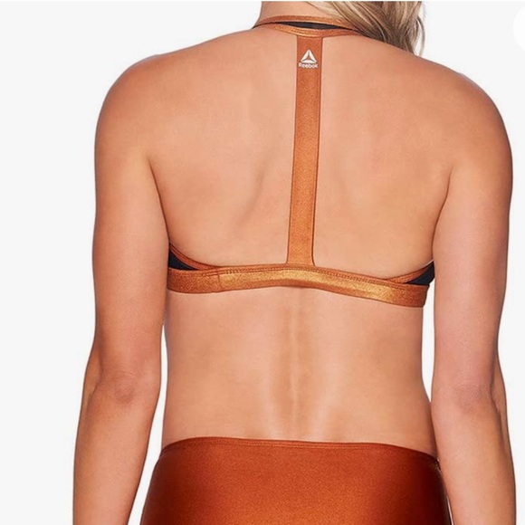 NWT Reebok Swim Copper Bathing Suit Top - Picture 4 of 9